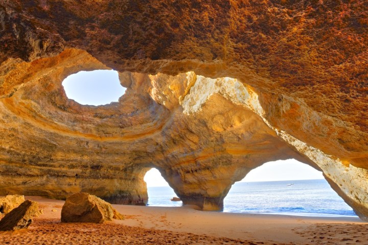 an inside view of the Benagil Sea Cave