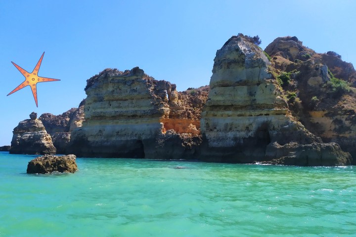 a rock formation near a body of water